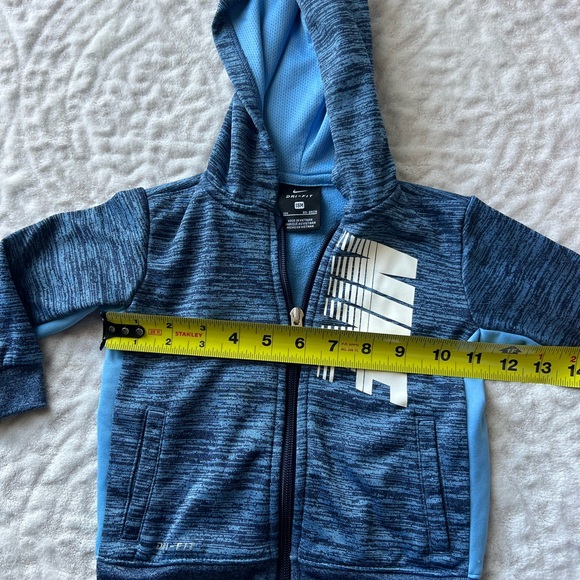 Nike Toddler Blue Heather Full-Zip Hooded Jacket - Picture 7 of 8
